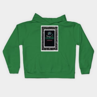 Chalkboard Holly Neon Christmas Kids Hoodie